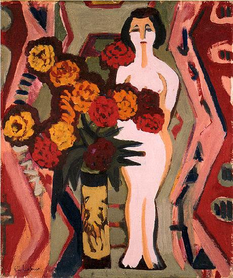 Ernst Ludwig Kirchner Still life with sculpture France oil painting art